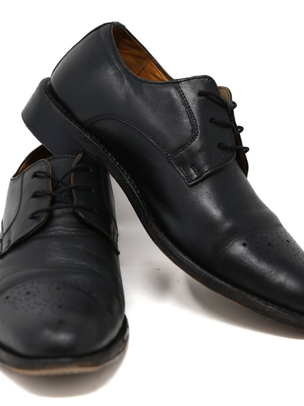 Carlos Santana Mens Power Derby Oxfords dress Shoes Black Sz 7 M Goodyear Welted